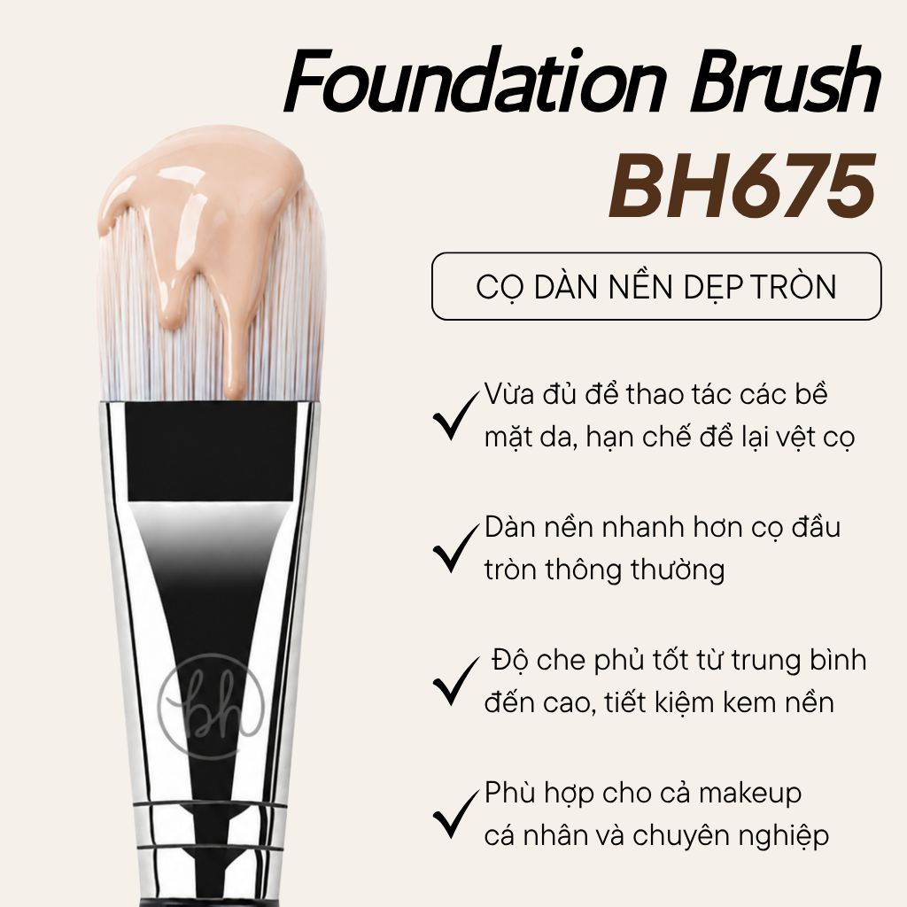 Cọ Tán Nền BH Cosmetics Foundation Brush BH675
